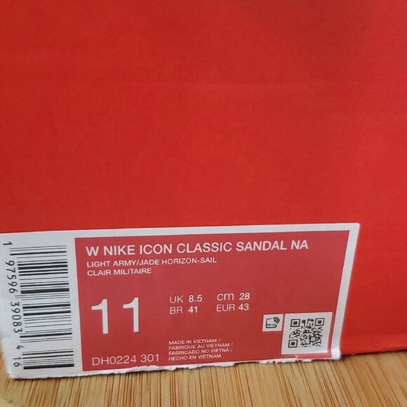 Nike Icon Classic Sandal - Light Army and Jade Horizon Women's Size 11 NIB - Picture 12 of 13